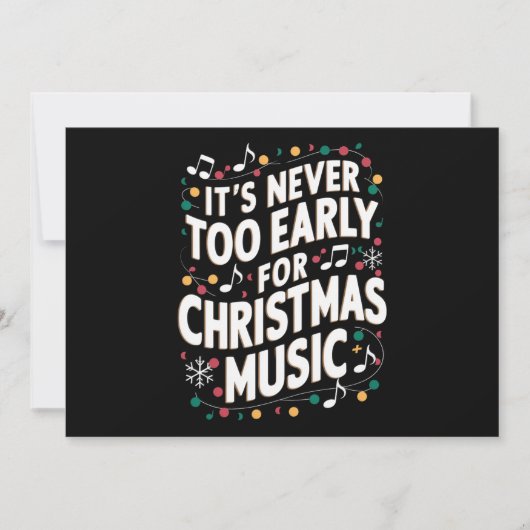 クリスマスの音楽を演奏するのは時期尚早ではない ミュージシャン シーズンカード (正面)