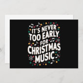 クリスマスの音楽を演奏するのは時期尚早ではない ミュージシャン シーズンカード (正面/裏面)