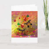 クリスマスの音楽ノートとのテニス シーズンカード (正面)