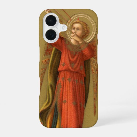 クリスマスの音楽家天使 ルネサンス様式 iPhone 16ケース (裏面)