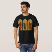 クリスマスの音楽家天使 ルネサンス様式 Tシャツ (正面フル)