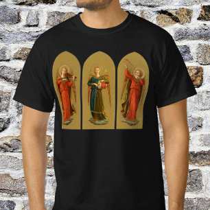 クリスマスの音楽家天使 ルネサンス様式 Tシャツ