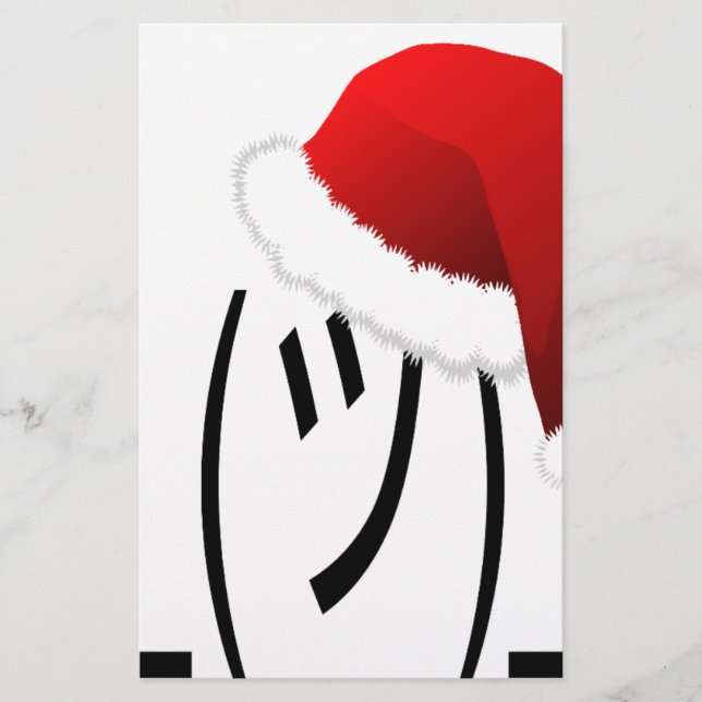 クリスマスの顔つき絵文字 (正面)