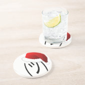 クリスマスの顔つき絵文字 コースター (側面)