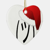 クリスマスの顔つき絵文字 セラミックオーナメント (右)