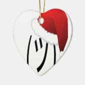 クリスマスの顔つき絵文字 セラミックオーナメント (左)