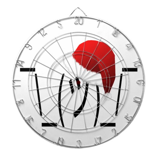 クリスマスの顔つき絵文字 ダーツボード (正面)