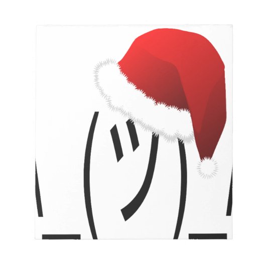 クリスマスの顔つき絵文字 ノートパッド (正面)