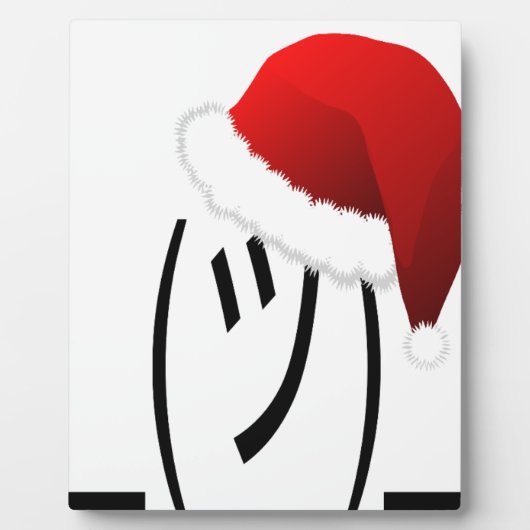 クリスマスの顔つき絵文字 フォトプラーク (正面)