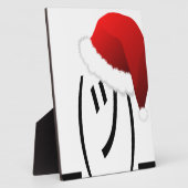 クリスマスの顔つき絵文字 フォトプラーク (側面)