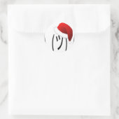 クリスマスの顔つき絵文字 ラウンドシール (バッグ)