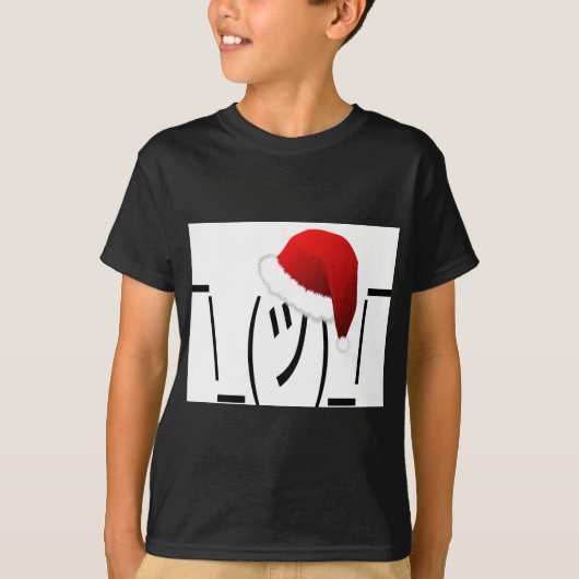 クリスマスの顔つき絵文字 Tシャツ (正面)