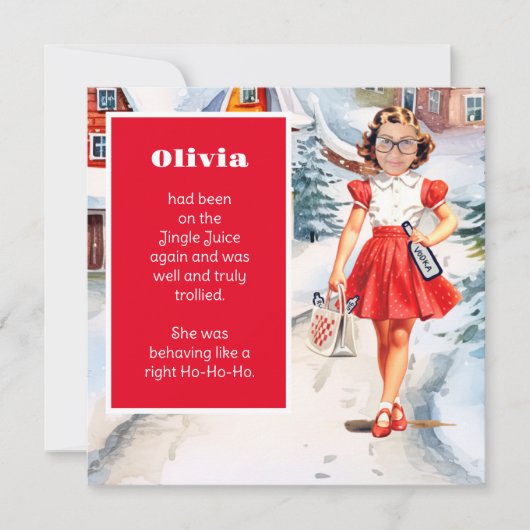 クリスマスの顔を交換 シーズンカード (正面)