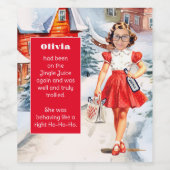 クリスマスの顔を交換 ワインラベル (シングルラベル)