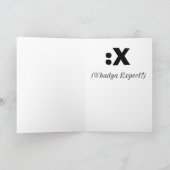 クリスマスの顔文字のキスカード シーズンカード (内部)