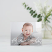 クリスマスの願いが込められたカラフルなホリデー ポストカードを編集可能 シーズンポストカード (スタンド正面)