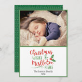 クリスマスの願いとヤドリギのキス写真 (正面/裏面)