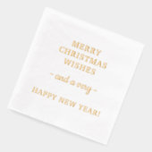 クリスマスの願いと新年の喜び 箔ナプキン (左)