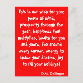 クリスマスの願いの郵便はがき シーズンポストカード