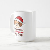 クリスマスの願いはワンコと一緒 コーヒーマグカップ (正面左)