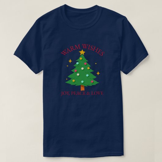 クリスマスの願いを木で Tシャツ (デザイン正面)