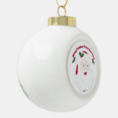 クリスマスの願いを来叶えるヴィンテージ・サンタ セラミックボールオーナメント (左)