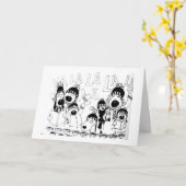 **クリスマスの願いを歌う**「あなた」のために カード (黄色い花)