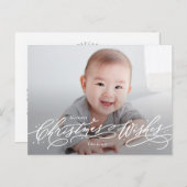 クリスマスの願いを込めたカラフルなホリデー ポストカードを編集 シーズンポストカード (正面/裏面)