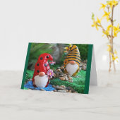 "クリスマスの願いを込めたクリスマス・ノーム" カード (黄色い花)