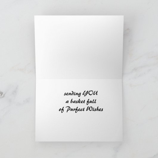 クリスマスの願いを込めたバスケット シーズンカード (内部)