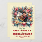 クリスマスの願いカスタム写真 シーズンカード (正面/裏面)