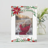 クリスマスの願いフローラリースの雪写真 シーズンカード (スタンド正面)