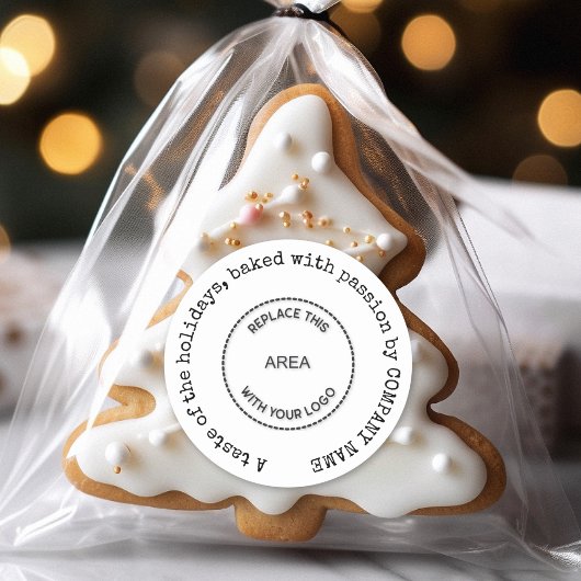 クリスマスの願いベーカリー名のロゴの好意 ラウンドシール