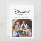 クリスマスの願いボホバードファミリー写真クリスマス シーズンカード (正面)