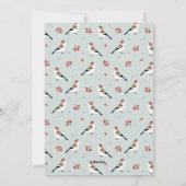 クリスマスの願いボホバードファミリー写真クリスマス シーズンカード (裏面)