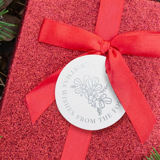 クリスマスの願いヤドリギの葉スケッチカスタム フェイバータグ