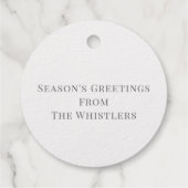 クリスマスの願いヤドリギの葉スケッチカスタム フェイバータグ (裏面)