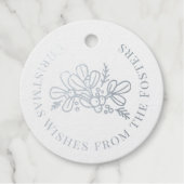 クリスマスの願いヤドリギの葉スケッチカスタム フェイバータグ (正面)