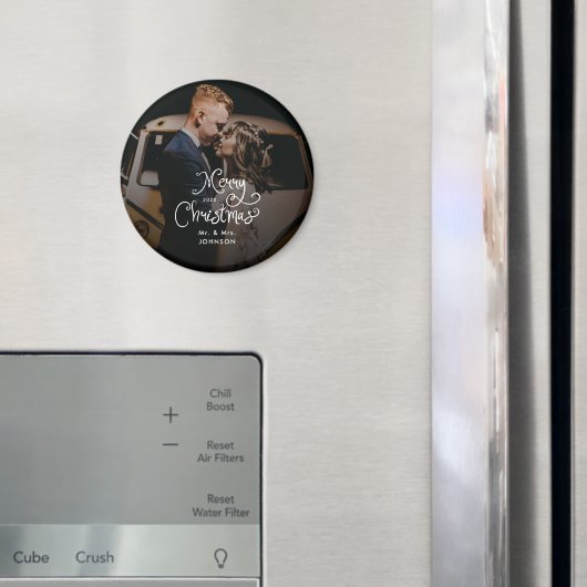 クリスマスの願い事を込めたスクリプトカスタムフォト マグネット (インサイチュ (冷蔵庫))