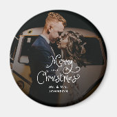 クリスマスの願い事を込めたスクリプトカスタムフォト マグネット (正面)