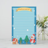 クリスマスの願い事リスト ホリデー 便箋 (スタンド正面)