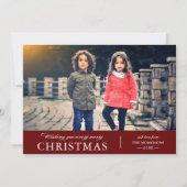 クリスマスの願い写真 シーズンカード (正面)