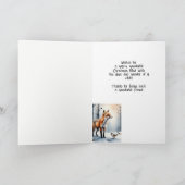 クリスマスの願い可愛いキツネ《鳥》アメリカゴガラバードウィンター シーズンカード (内部)