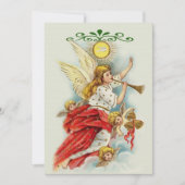 クリスマスの願い天使の休日のパーティー 招待状 (正面)