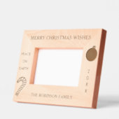 クリスマスの願い平和名6 x 4, 7 x 5写真 レーザー彫刻フレーム (左)