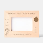 クリスマスの願い平和名6 x 4, 7 x 5写真 レーザー彫刻フレーム (正面)