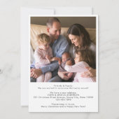 クリスマスの願い暖炉の写真の休日の移動 案内状 (裏面)