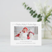 クリスマスの願い生まれたばかりのキスベビー写真 シーズンポストカード (スタンド正面)