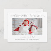 クリスマスの願い生まれたばかりのキスベビー写真 シーズンポストカード (正面/裏面)