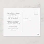 クリスマスの願い生まれたばかりのキスベビー写真 シーズンポストカード (裏面)